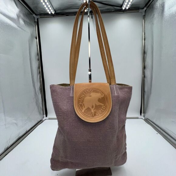 Hunting World Handbags - Hunting World Made in Italy‎ Foldable Tote Bag Shoulder Bag Cotton Linen Blend x